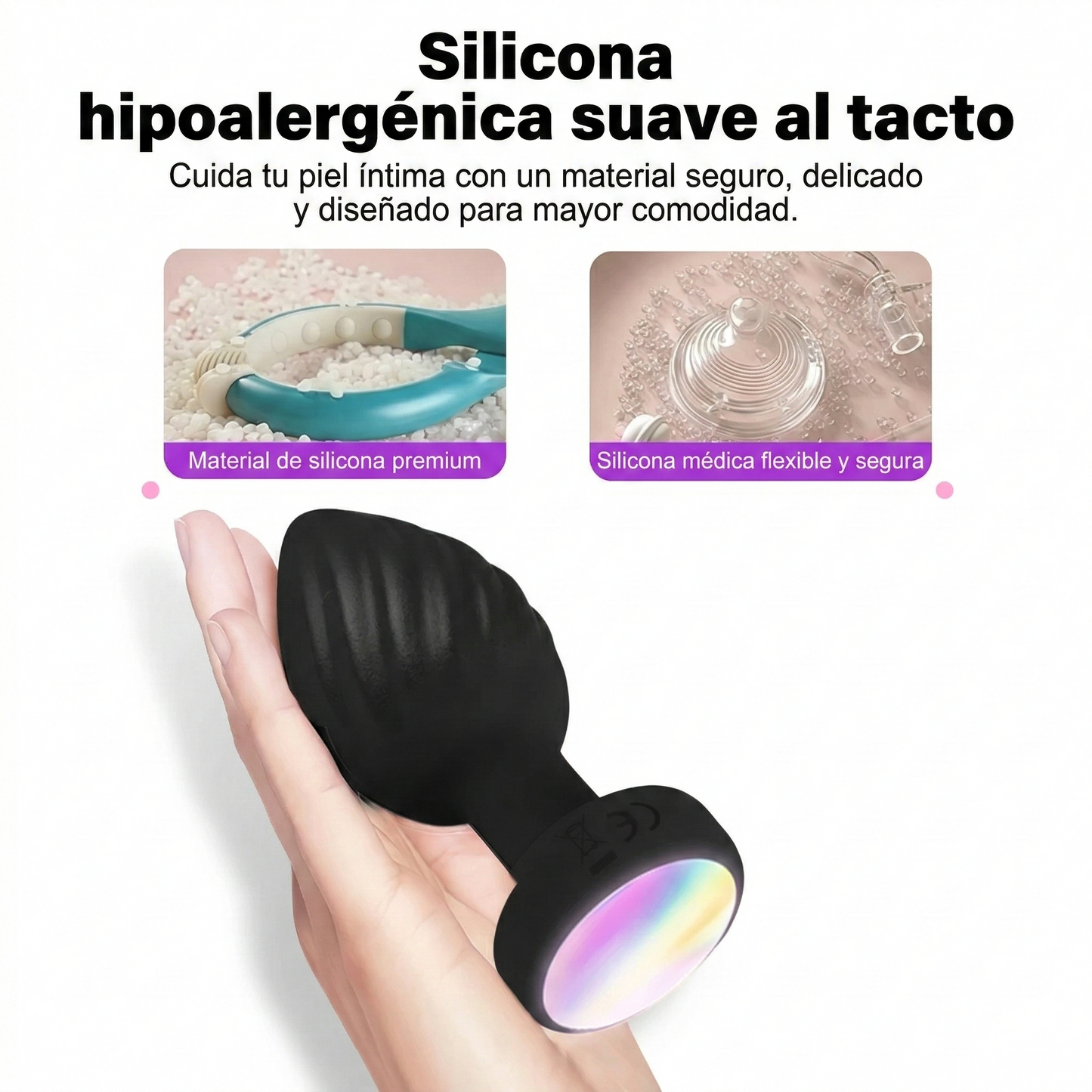 Vibrapulse™ Pro LED – Plug Inteligente Ergonómico con 10 Modos de Vibración y Control Remoto Inalámbrico