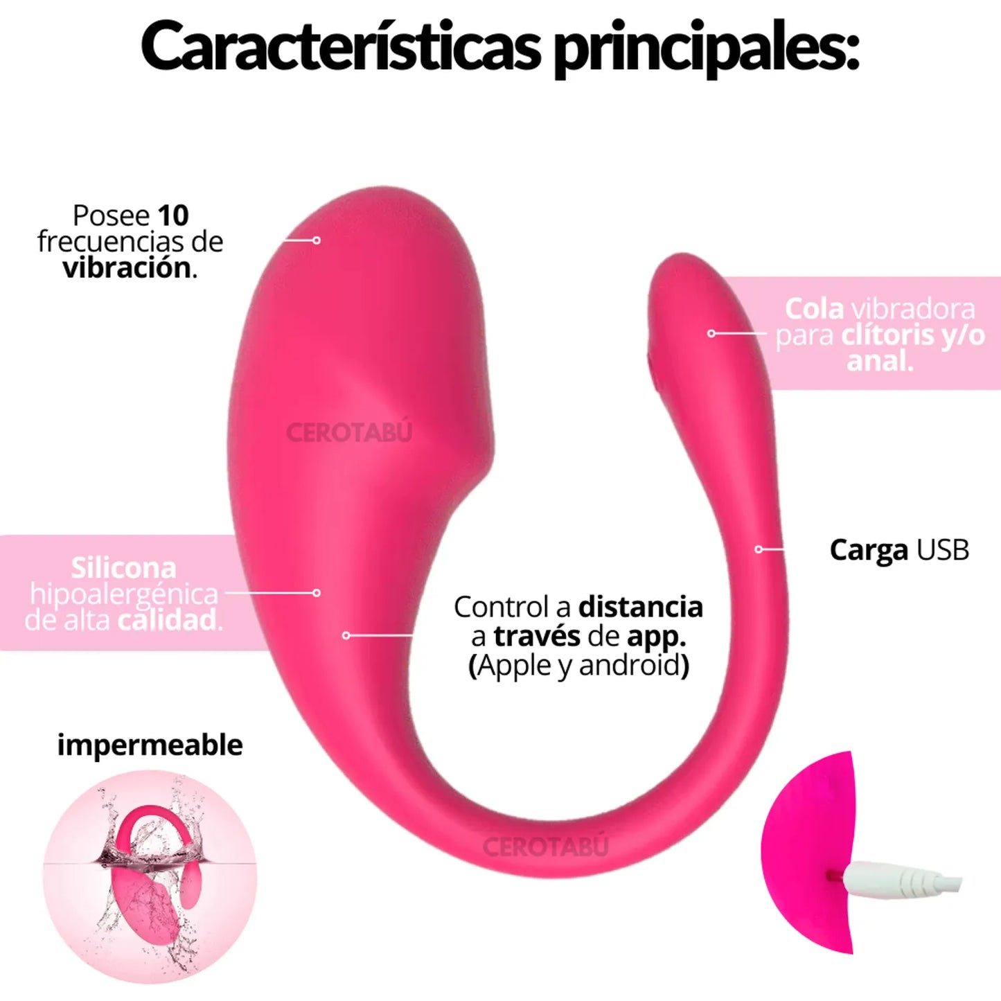 VibraSense™ 🔥 La chispa perfecta para tu vida en pareja | 10 modos de vibración con control a distancia (Bluetooth + App)